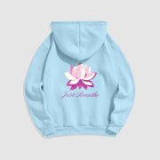 Buddha Stones Lotus Just Breathe Fleece Lined Polyester Hoodie