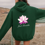 Buddha Stones Lotus Just Breathe Fleece Lined Polyester Hoodie