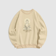 Buddha Stones DON'T OVERTHINK Fleece Lined Round Neck Sweatshirt