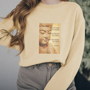 Buddha Stones WHAT YOU THINK YOU BECOME Cotton Round Neck Sweatshirt