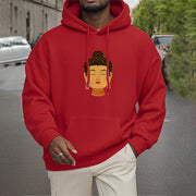 Buddha Stones Blessed Meditation Buddha Fleece Lined Polyester Hoodie