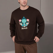 Buddha Stones NAMASTE Cotton Round Neck Fleece Lined Sweatshirt