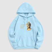 Buddha Stones A Disciplined Mind Brings Happiness Fleece Lined Polyester Hoodie