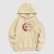 Buddha Stones I Am Safe I Trust More I Fear Less Lotus Polyester Fleece Lined Hoodie