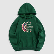 Buddha Stones I Am Safe I Trust More I Fear Less Lotus Polyester Fleece Lined Hoodie