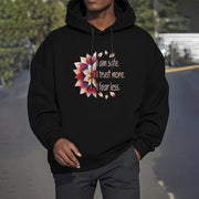 Buddha Stones I Am Safe I Trust More I Fear Less Lotus Polyester Hoodie