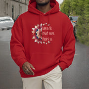 Buddha Stones I Am Safe I Trust More I Fear Less Lotus Polyester Hoodie