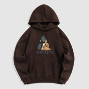 Buddha Stones NAMASTE Meditation Buddha Polyester Hoodie