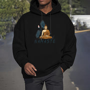 Buddha Stones NAMASTE Meditation Buddha Polyester Hoodie