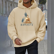 Buddha Stones NAMASTE Meditation Buddha Polyester Fleece Lined Hoodie