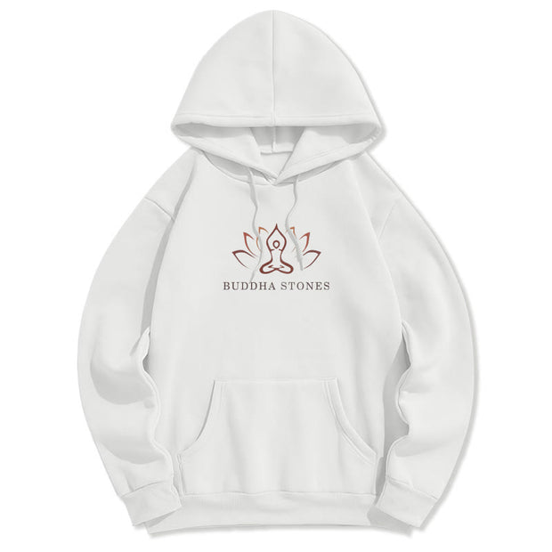 Buddha Stones Buddha Stones Lotus Polyester Hoodie