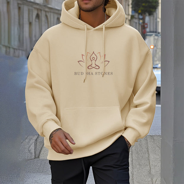 Buddha Stones Buddha Stones Lotus Polyester Hoodie