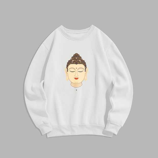 Buddha Stones Laughing Buddha Fleece Lined Polyester Sweatshirt