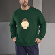 Buddha Stones Laughing Buddha Fleece Lined Polyester Sweatshirt