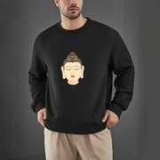 Buddha Stones Laughing Buddha Fleece Lined Polyester Sweatshirt