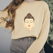 Buddha Stones Meditation Buddha Fleece Lined Polyester Sweatshirt