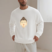 Buddha Stones Laughing Buddha Fleece Lined Polyester Sweatshirt