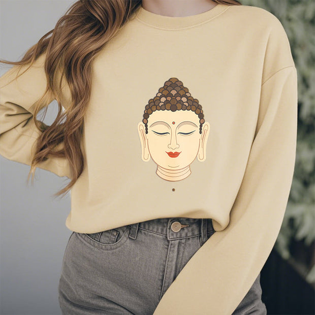 Buddha Stones Laughing Buddha Fleece Lined Polyester Sweatshirt