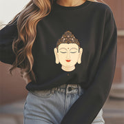 Buddha Stones Laughing Buddha Fleece Lined Polyester Sweatshirt