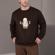 Buddha Stones RELAX Round Neck Fleece Lined Sweatshirt