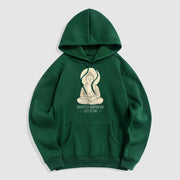 Buddha Stones Don't Overthink Let It Go Buddha Polyester Fleece Lined Hoodie