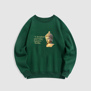 Buddha Stones A Disciplined Mind Brings Happiness Fleece Lined Polyester Sweatshirt