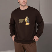 Buddha Stones A Disciplined Mind Brings Happiness Fleece Lined Polyester Sweatshirt