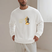 Buddha Stones A Disciplined Mind Brings Happiness Fleece Lined Polyester Sweatshirt