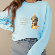 Buddha Stones A Disciplined Mind Brings Happiness Fleece Lined Polyester Sweatshirt