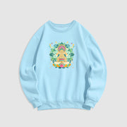 Buddha Stones Butterfly Lotus Buddha-Inspired Fleece Lined Sweatshirt