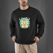 Buddha Stones Butterfly Lotus Buddha-Inspired Fleece Lined Sweatshirt