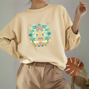 Buddha Stones Butterfly Lotus Buddha-Inspired Fleece Lined Sweatshirt