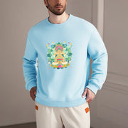 Buddha Stones Butterfly Lotus Buddha-Inspired Fleece Lined Sweatshirt