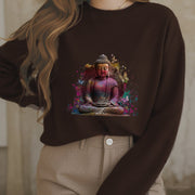 Buddha Stones Sit In Meditation Buddha Fleece Lined Polyester Sweatshirt