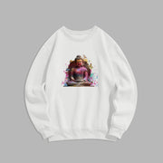 Buddha Stones Sit In Meditation Buddha Fleece Lined Polyester Sweatshirt