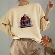 Buddha Stones Sit In Meditation Buddha Fleece Lined Polyester Sweatshirt