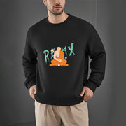 Buddha Stones Cotton RELAX Round Neck Fleece Lined Sweatshirt