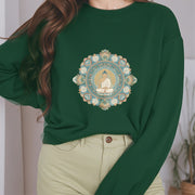 Buddha Stones Cotton Round Neck Fleece Lined Sweatshirt