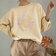 Buddha Stones Cotton Round Neck Fleece Lined Sweatshirt