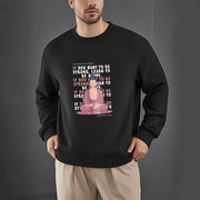 Buddha Stones Cotton Round Neck Fleece Lined Sweatshirt