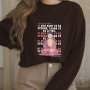 Buddha Stones Cotton Round Neck Fleece Lined Sweatshirt