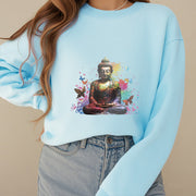 Buddha Stones Sit In Meditation Buddha Fleece Lined Polyester Sweatshirt