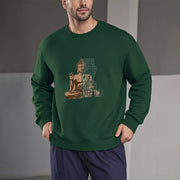 Buddha Stones Never Give Up Fleece Lined Polyester Sweatshirt