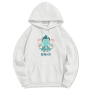 Buddha Stones NAMASTE Buddha Lotus Meditation Fleece Lined Polyester Hoodie Hoodie BS White Green NAMASTE 2XL