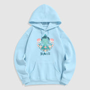 Buddha Stones NAMASTE Buddha Lotus Meditation Fleece Lined Polyester Hoodie Hoodie BS LightCyan Green NAMASTE 2XL