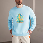 Buddha Stones Lotus Meditation Buddha Fleece Lined Sweatshirt