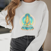 Buddha Stones Lotus Meditation Buddha Fleece Lined Sweatshirt Sweatshirt BS 16