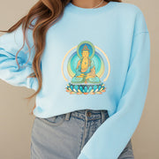 Buddha Stones Lotus Meditation Buddha Fleece Lined Sweatshirt Sweatshirt BS 12