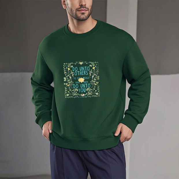 Buddha Stones The Golden Rule Lotus Fleece Lined Polyester Sweatshirt Sweatshirt BS 3