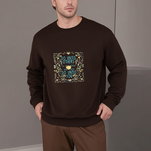 Buddha Stones The Golden Rule Lotus Fleece Lined Polyester Sweatshirt